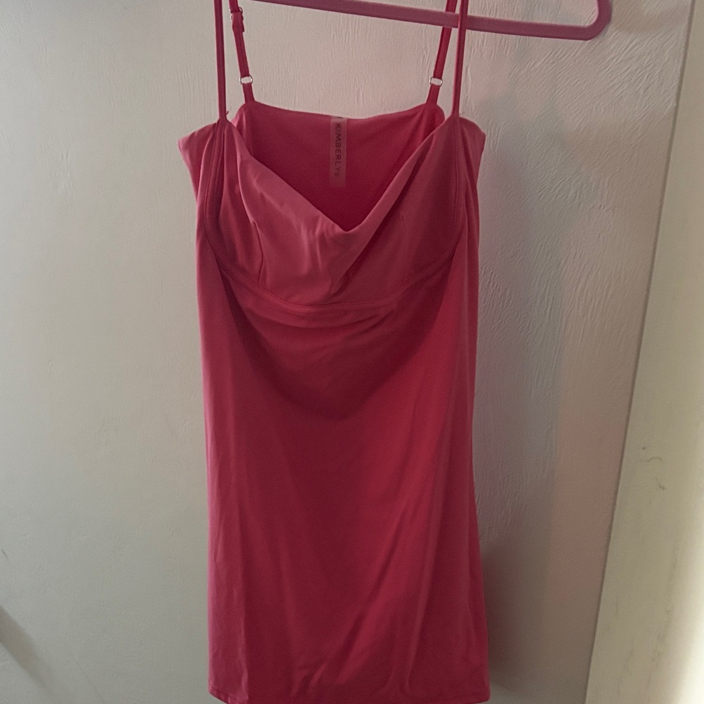 Pink athletic Dress with built in shorts - Picture 4 of 6